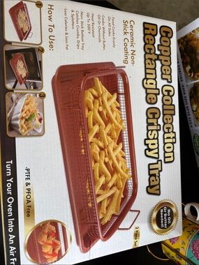 Rectangle Crispy Tray - Copper Color